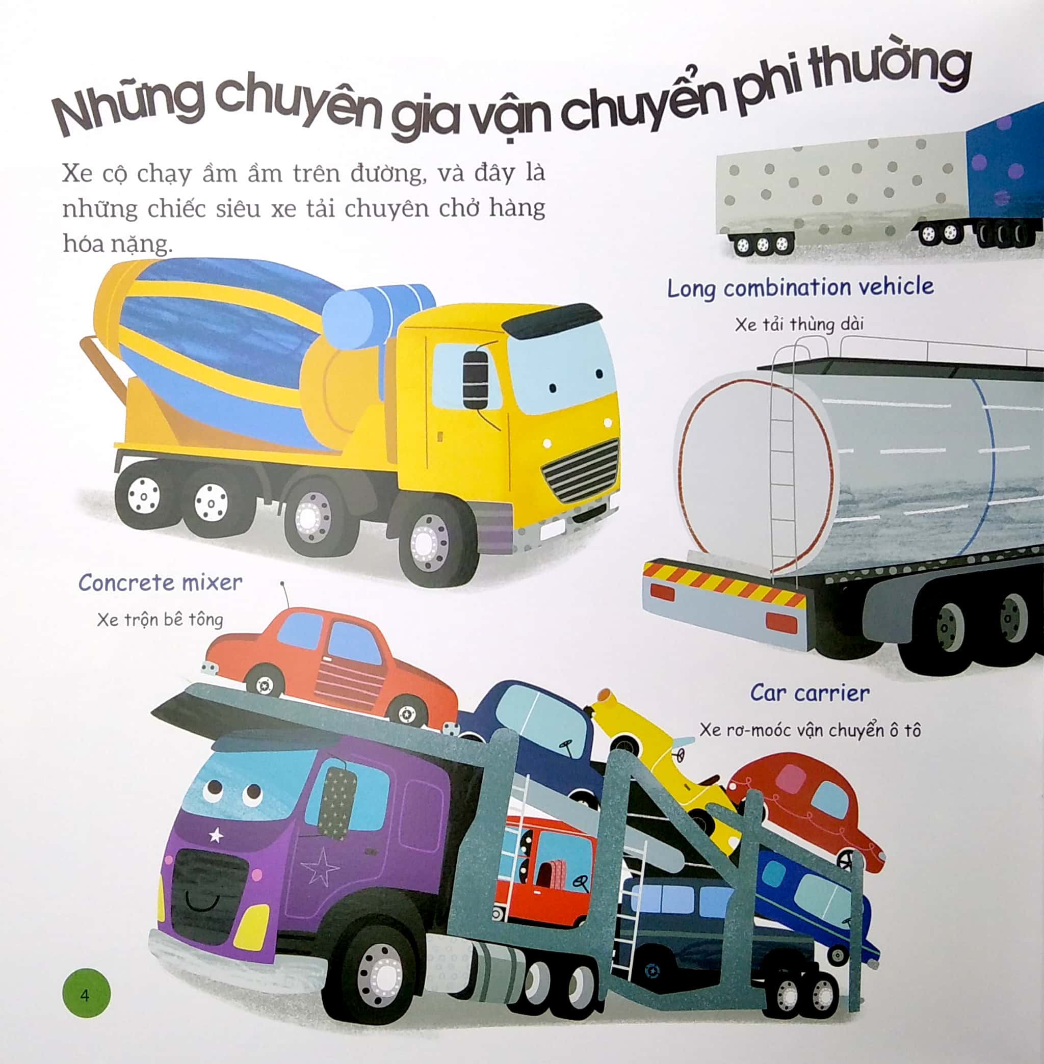 busy machines - trucks: những cỗ máy năng nổ - xe tải (song ngữ anh - việt) - Ảnh 5