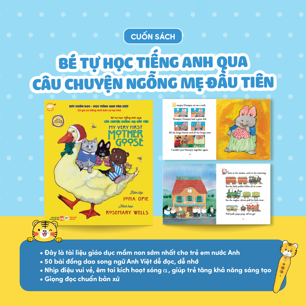 Bút Chấm Đọc-Học Tiếng Anh Tân Việt - Cô Gia Sư Tiếng Anh Bản Xứ Tại Nhà - Phiên Bản Ngỗng Mẹ (Dành Cho Trẻ Từ 0 Đến 6 Tuổi) - Ảnh 11