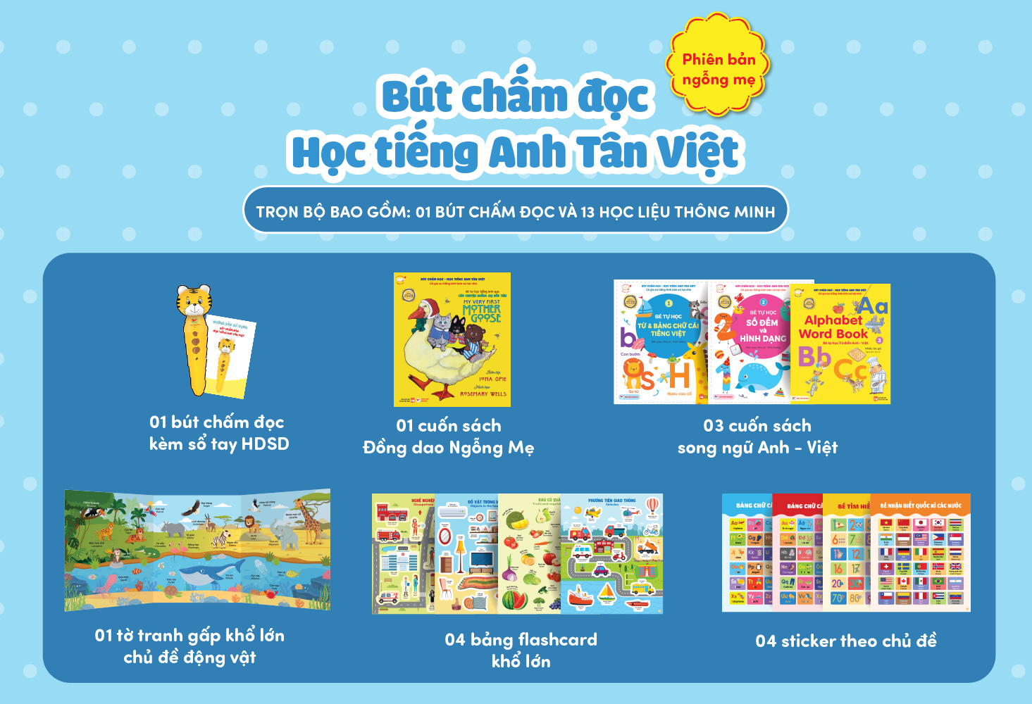 Bút Chấm Đọc-Học Tiếng Anh Tân Việt - Cô Gia Sư Tiếng Anh Bản Xứ Tại Nhà - Phiên Bản Ngỗng Mẹ (Dành Cho Trẻ Từ 0 Đến 6 Tuổi) - Ảnh 5