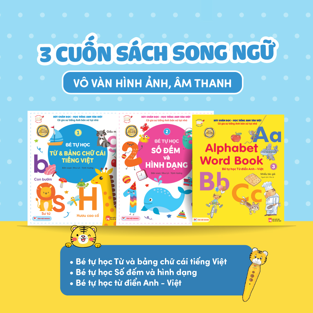 Bút Chấm Đọc-Học Tiếng Anh Tân Việt - Cô Gia Sư Tiếng Anh Bản Xứ Tại Nhà - Phiên Bản Ngỗng Mẹ (Dành Cho Trẻ Từ 0 Đến 6 Tuổi) - Tặng Kèm Sách Tỏa Sáng Trong Đêm - Chúc Ngủ Ngon Ông Già Noel - Ảnh 10