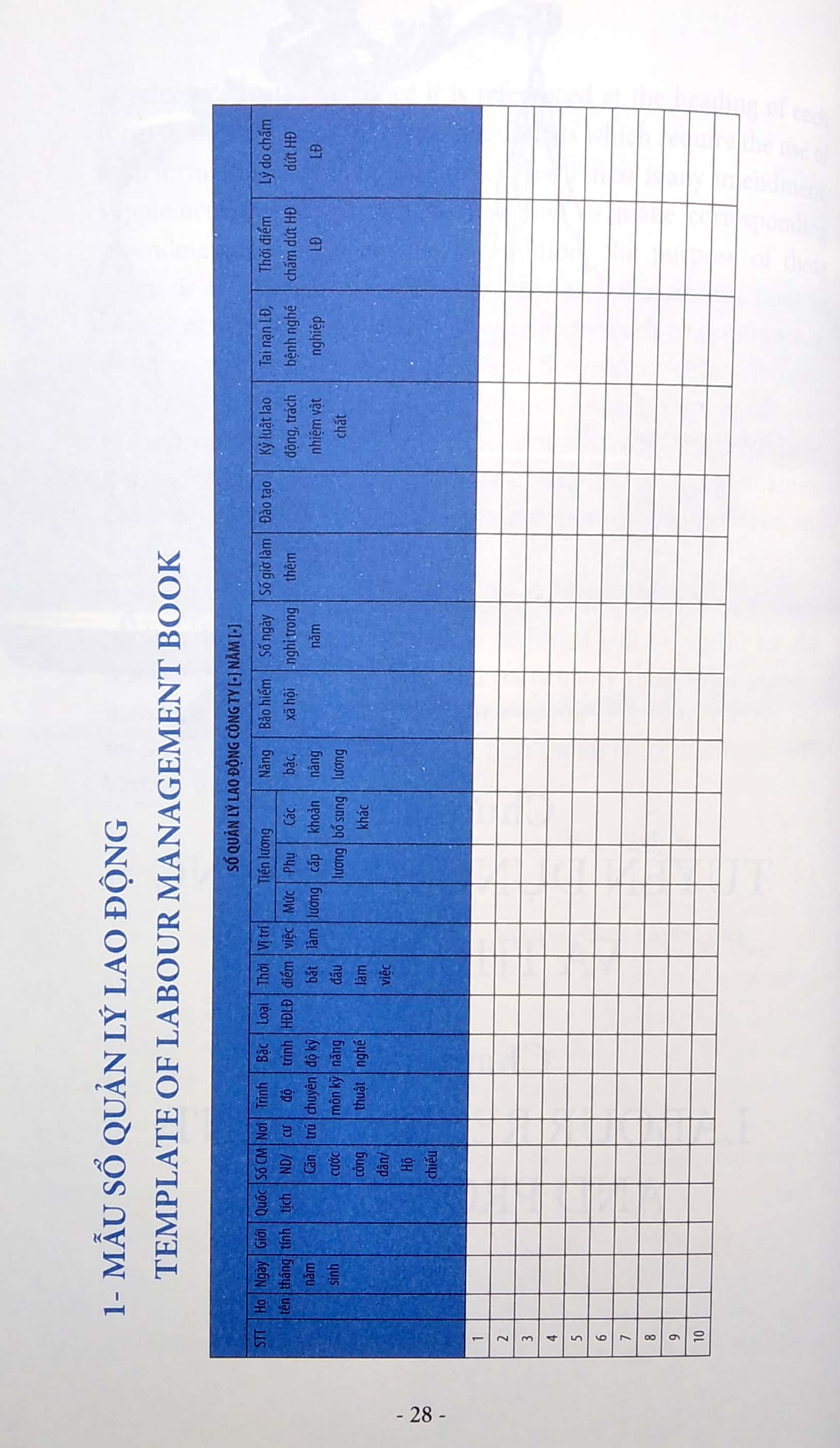 các biểu mẫu nhân sự khó tìm liên quan đến pháp luật lao động (tái bản 2021) - Ảnh 5