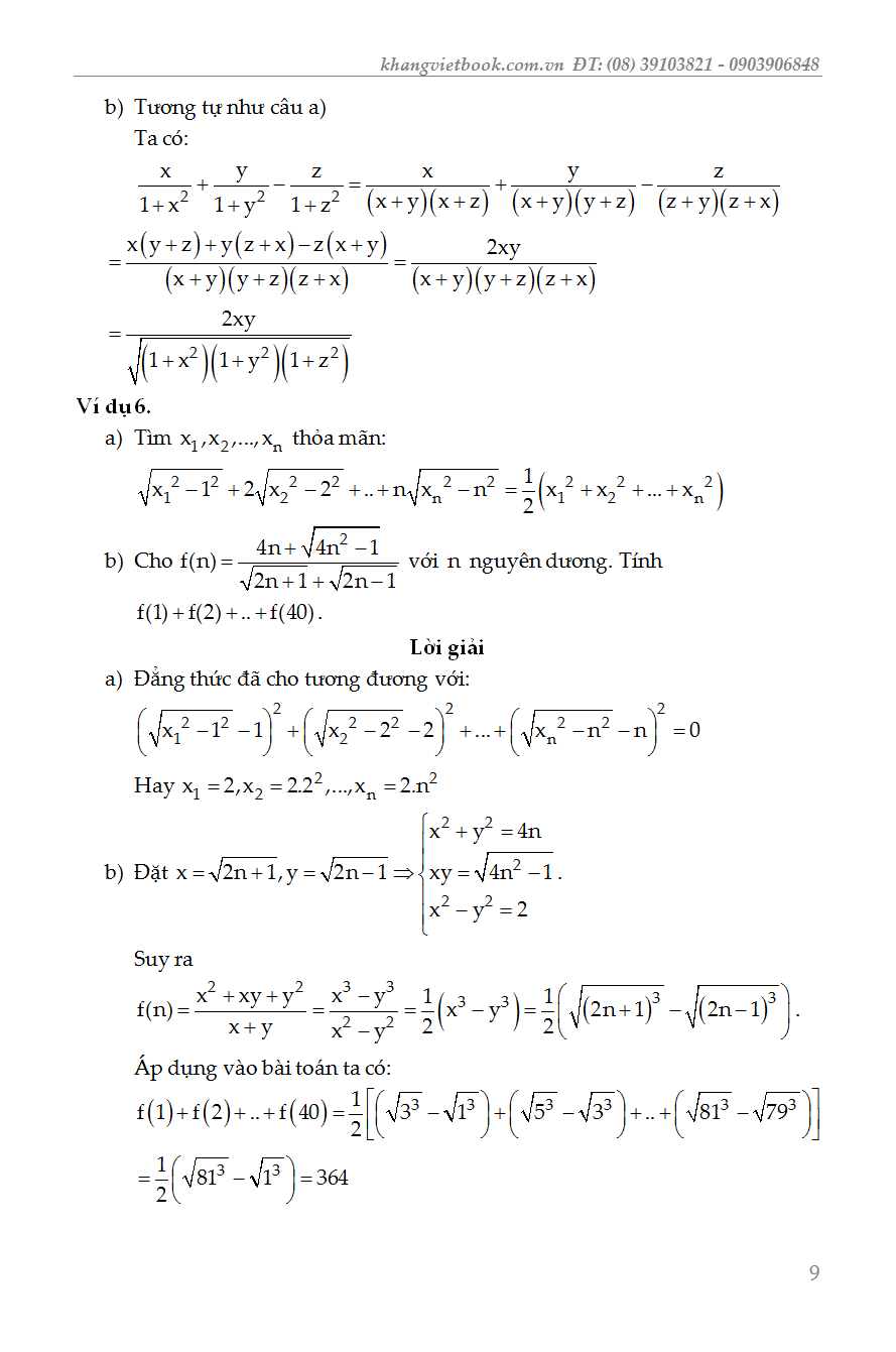 các chuyên đề bồi dưỡng học sinh giỏi đại số lớp 9 - Ảnh 10