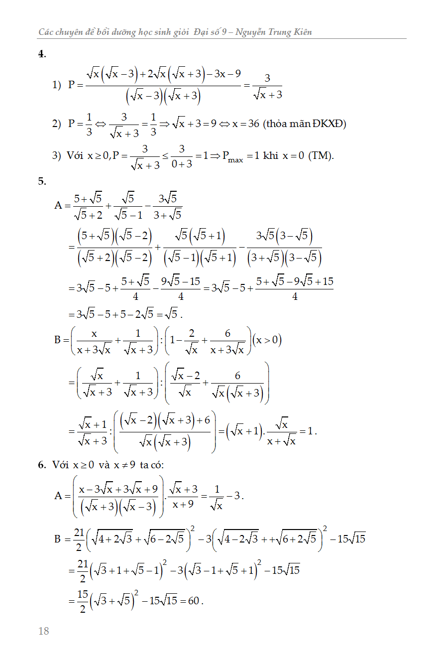 các chuyên đề bồi dưỡng học sinh giỏi đại số lớp 9 - Ảnh 19
