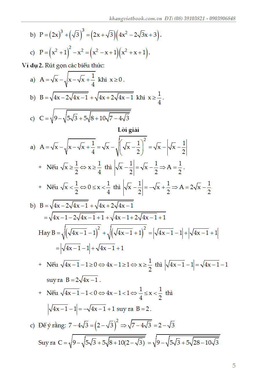 các chuyên đề bồi dưỡng học sinh giỏi đại số lớp 9 - Ảnh 6