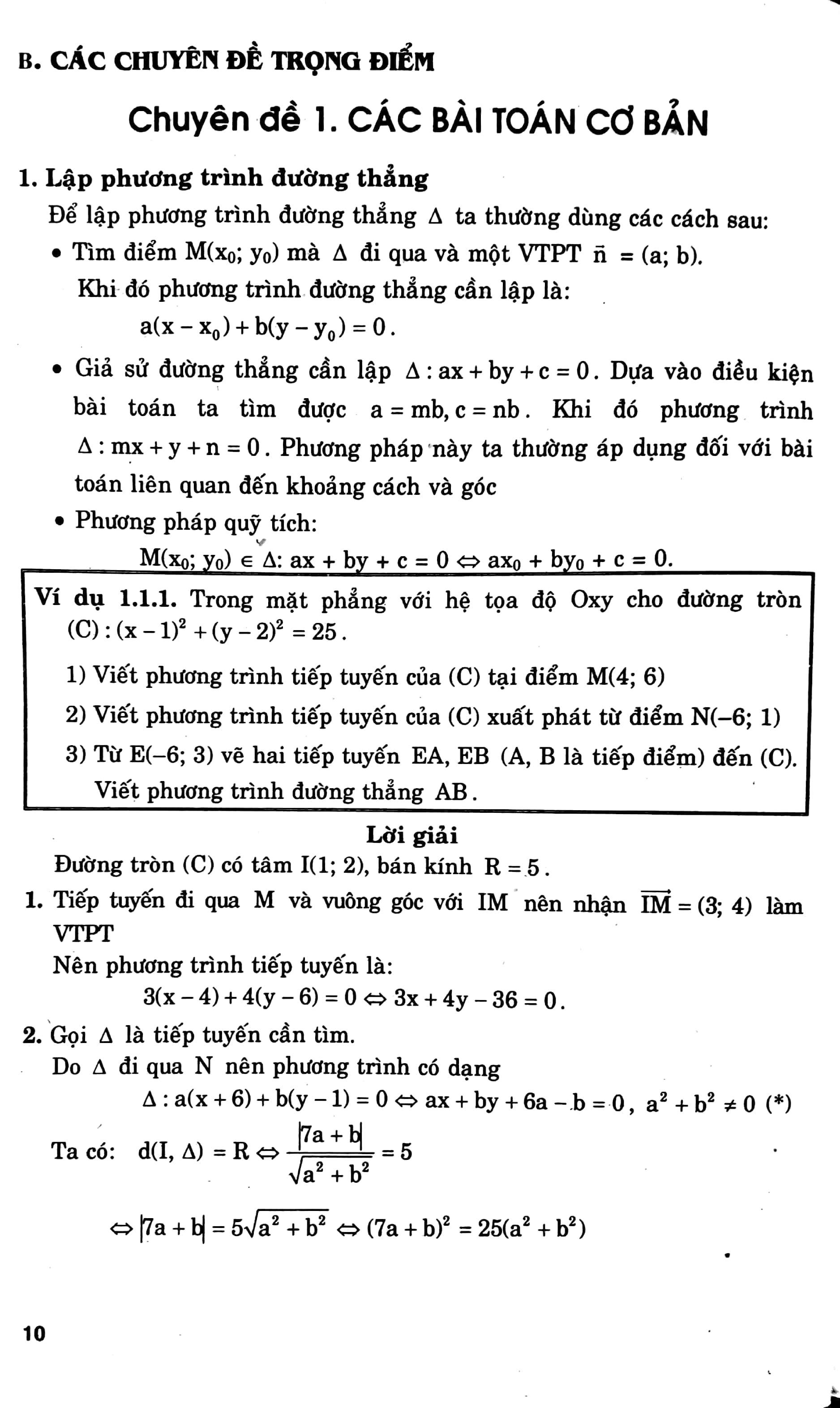 các chuyên đề hình học trọng điểm 10-11-12 - Ảnh 7