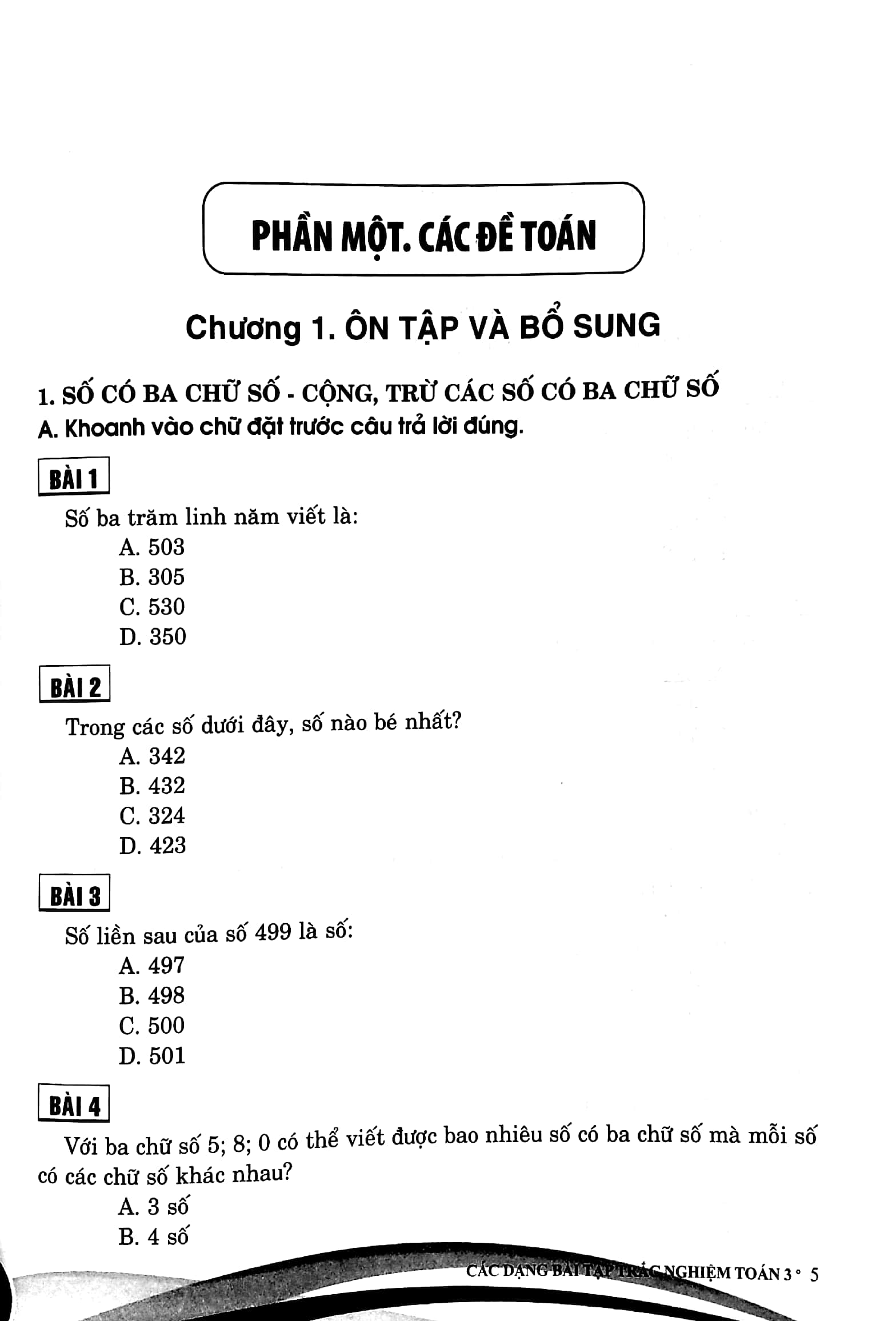 các dạng bài tập trắc nghiệm toán 3 - Ảnh 5