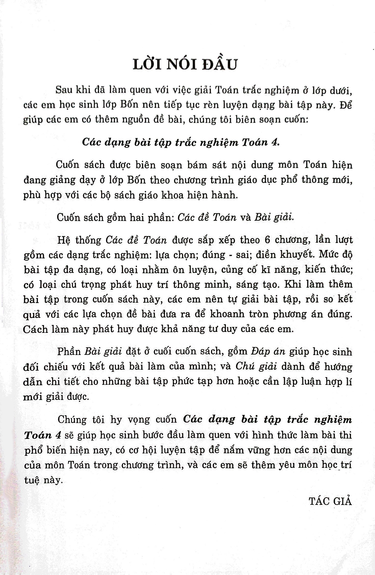 các dạng bài tập trắc nghiệm toán 4 (theo chương trình giáo dục phổ thông mới) - Ảnh 3
