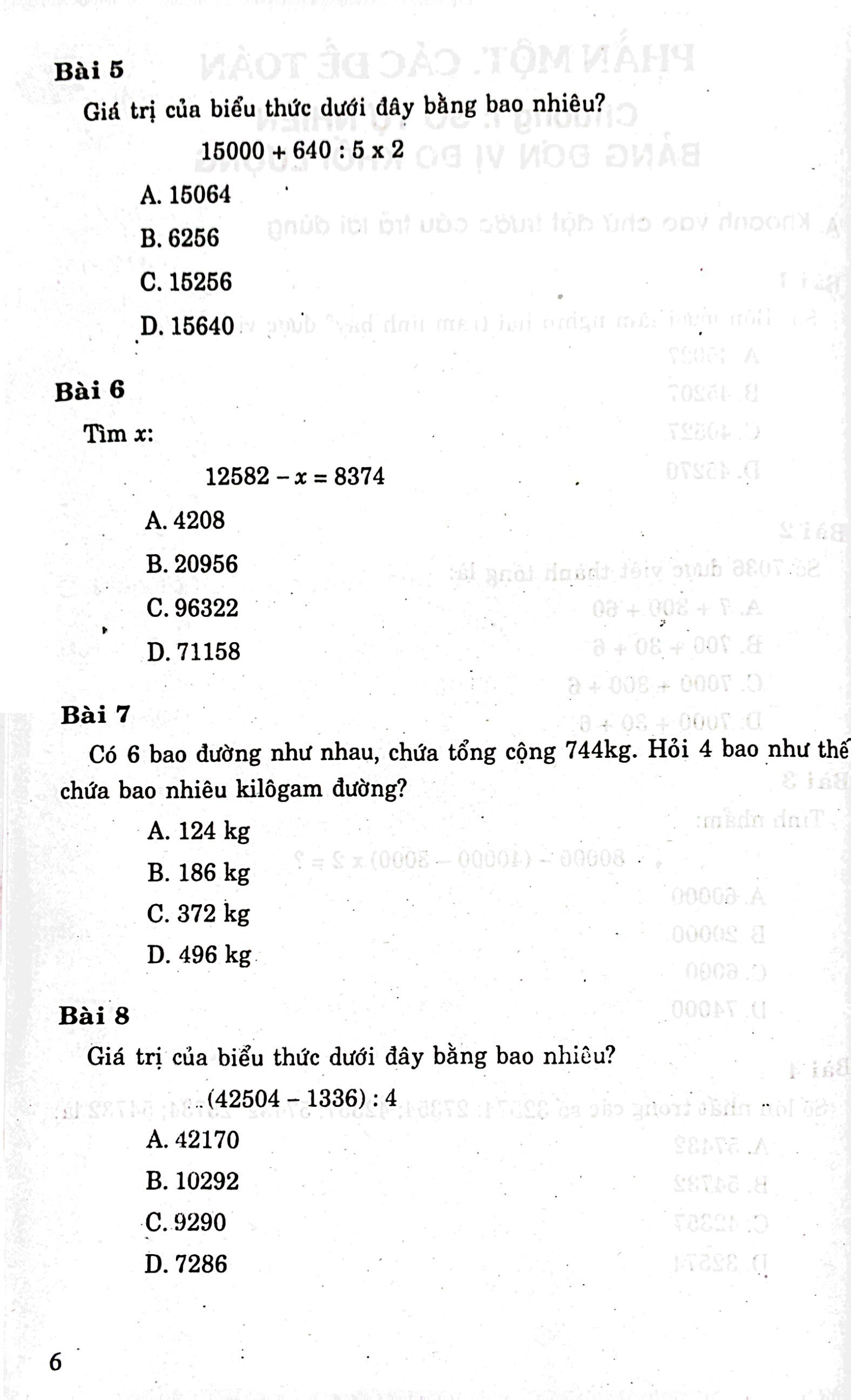 các dạng bài tập trắc nghiệm toán 4 (theo chương trình giáo dục phổ thông mới) - Ảnh 5