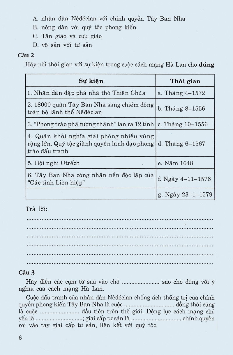 các dạng câu hỏi và bài tập trắc nghiệm lịch sử lớp 11 - Ảnh 4