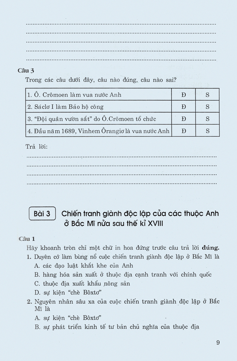 các dạng câu hỏi và bài tập trắc nghiệm lịch sử lớp 11 - Ảnh 7