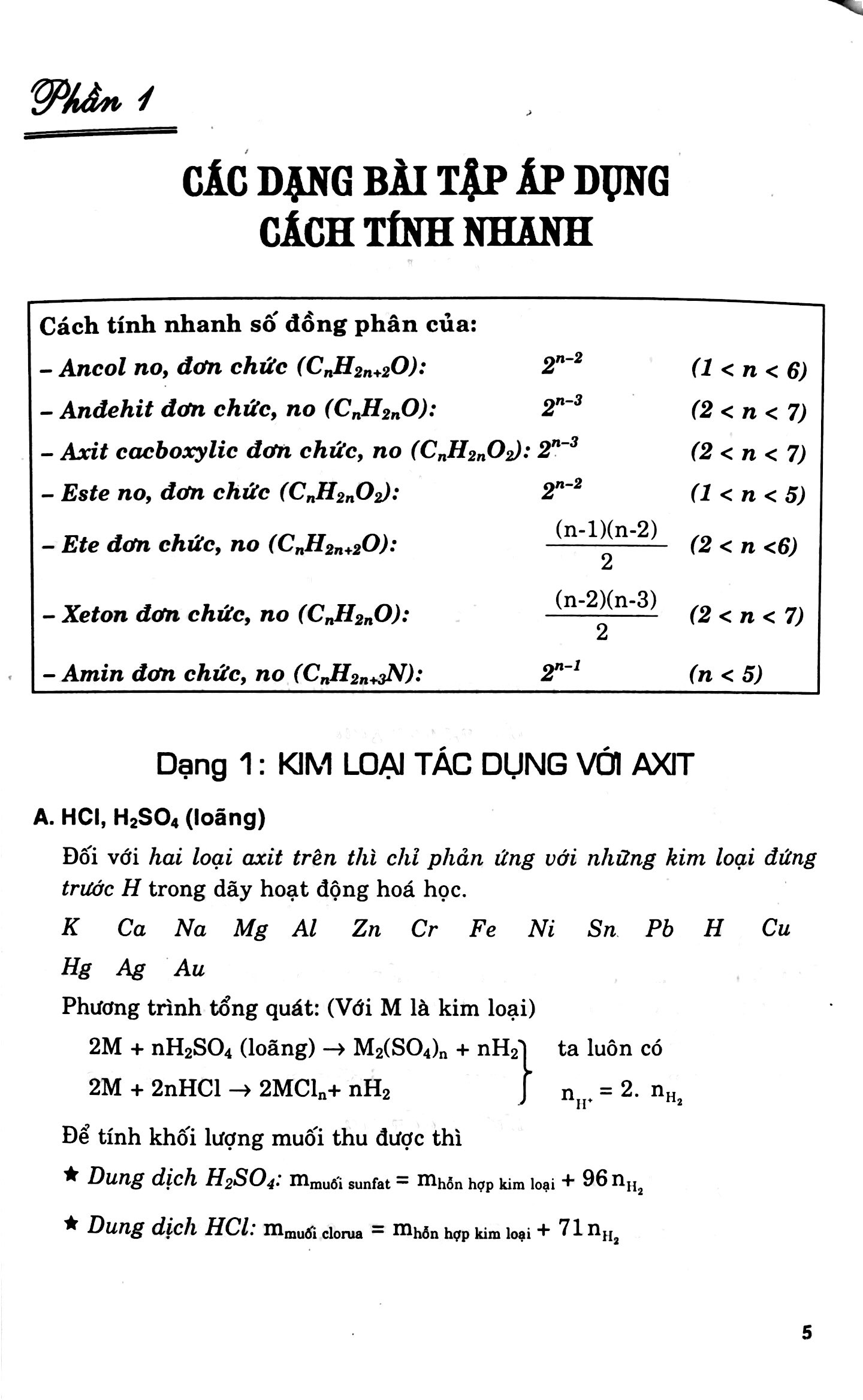 các dạng điển hình và phương pháp giải nhanh bài tập trắc nghiệm hóa học 12 - Ảnh 2