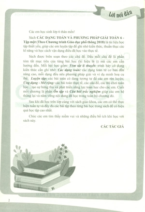các dạng toán và phương pháp giải toán 6 - tập 1 (theo chương trình giáo dục phổ thông 2018) - Ảnh 4