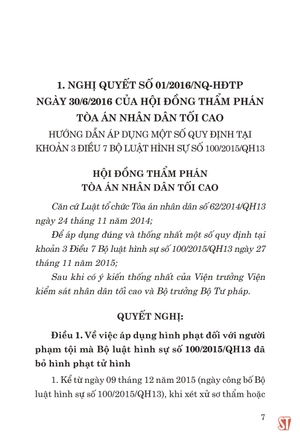 các nghị quyết của hội đồng thẩm phán tòa án nhân dân tối cao hướng dẫn thi hành bộ luật hình sự hiện hành - Ảnh 8