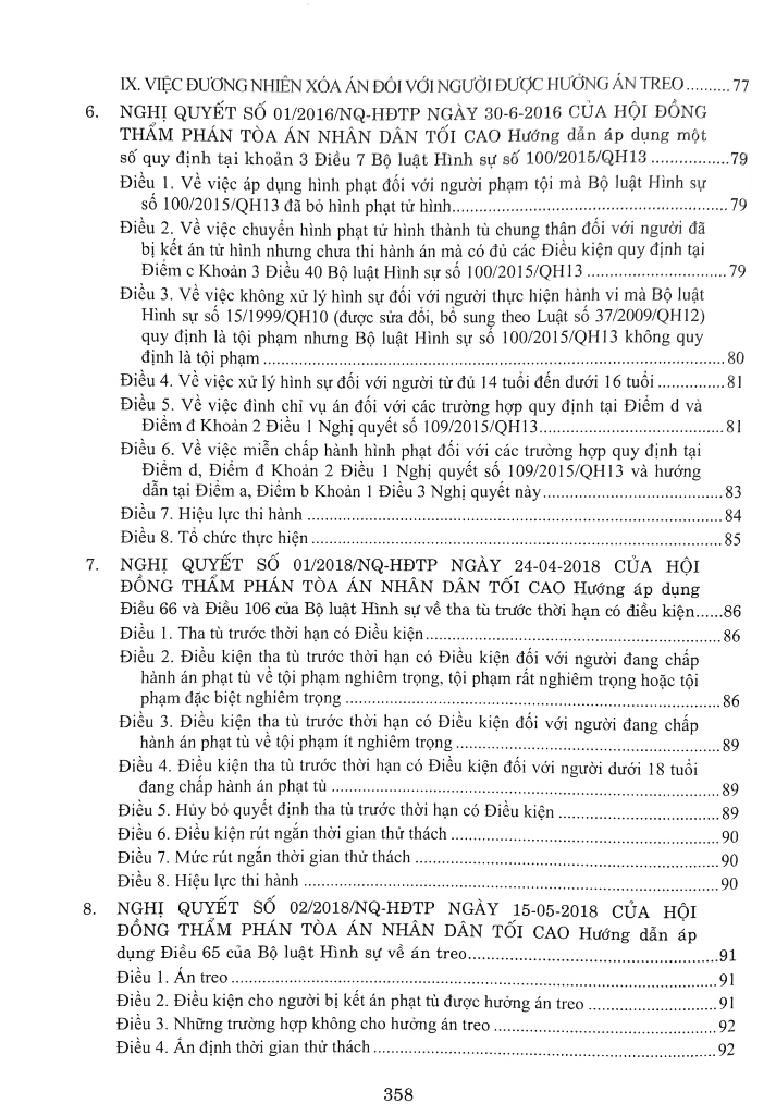 các nghị quyết của hội đồng thẩm phán tòa án nhân dân tối cao về hình sự và tố tụng hình sự từ năm 1986 đến năm 2024 - Ảnh 4