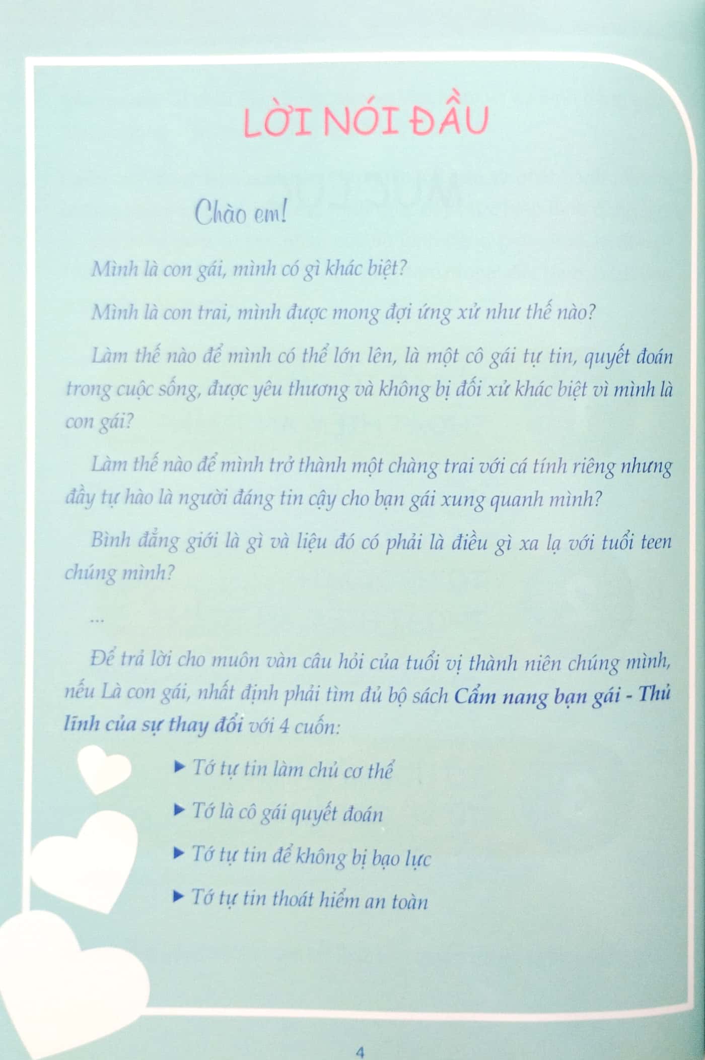 cẩm nang bạn gái - thủ lĩnh của sự thay đổi - tớ tự tin thoát hiểm an toàn (tái bản 2022) - Ảnh 4
