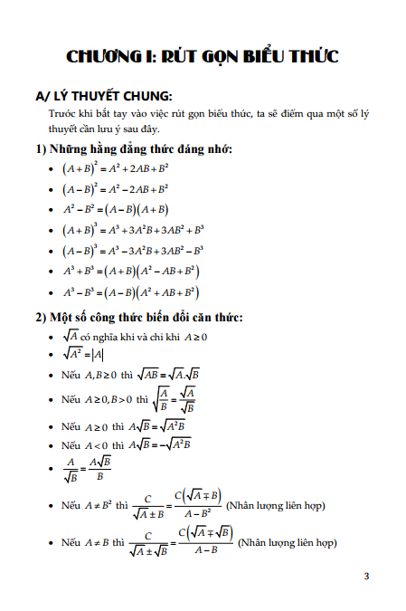 cẩm nang chinh phục kì thi lớp 10 - đại số - Ảnh 4