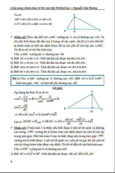 cẩm nang chinh phục kì thi lớp 10 - hình học - Ảnh 6