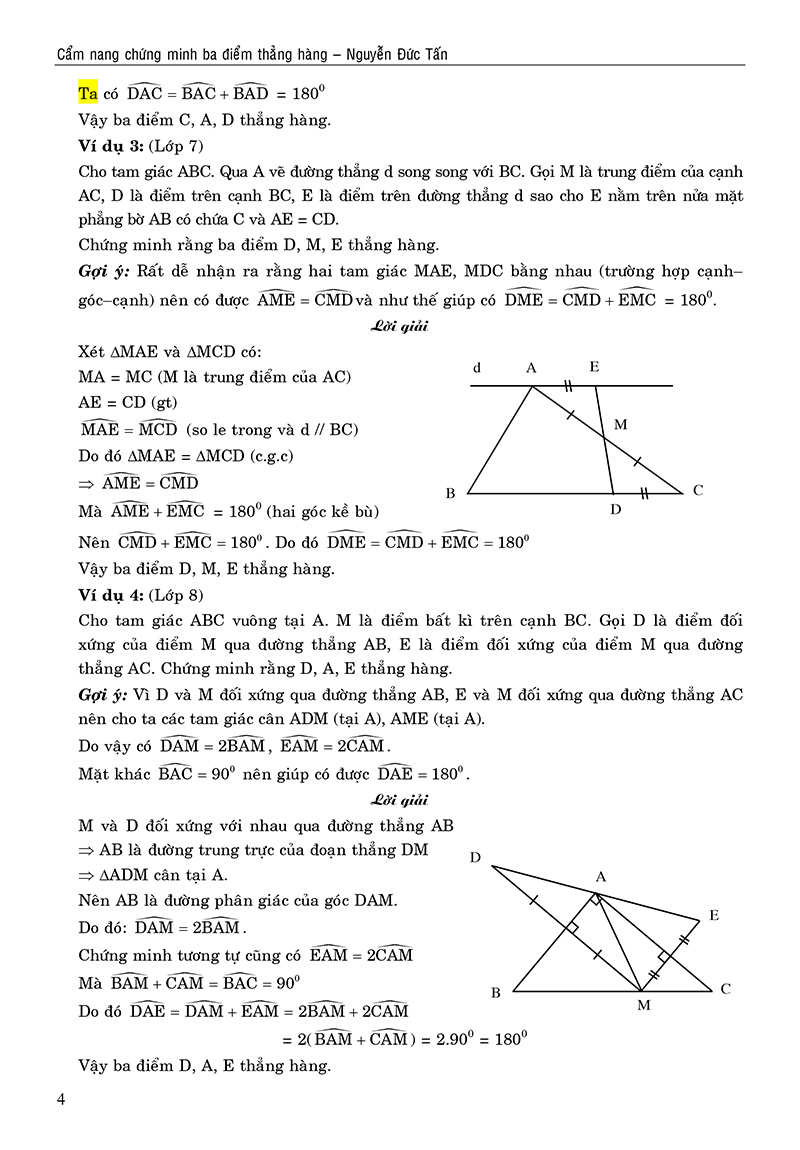 cẩm nang chứng minh ba điểm thẳng hàng - Ảnh 4