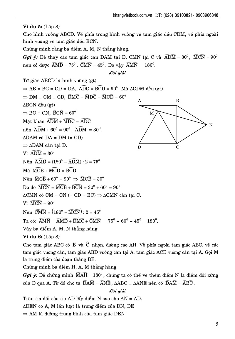 cẩm nang chứng minh ba điểm thẳng hàng - Ảnh 5
