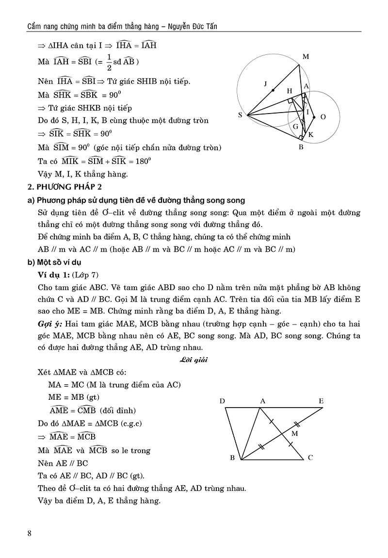 cẩm nang chứng minh ba điểm thẳng hàng - Ảnh 8
