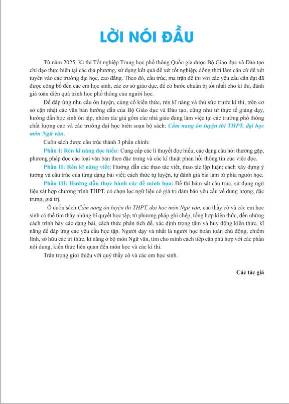 Câm Nang Ôn Luyện Thi THPT, Đại Học - Môn Ngữ Văn - Ảnh 3