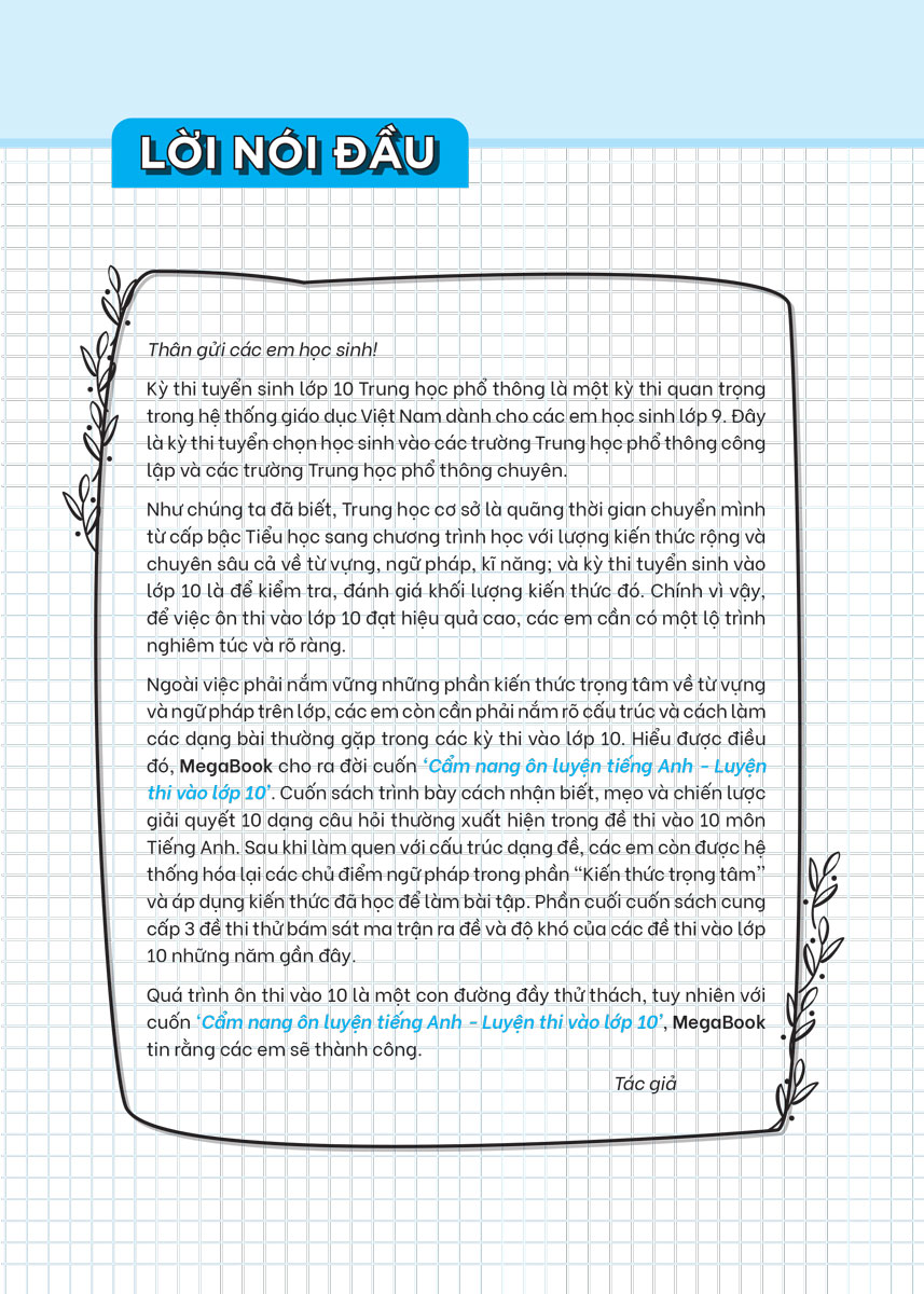 cẩm nang ôn luyện tiếng anh luyện thi vào lớp 10 - Ảnh 5