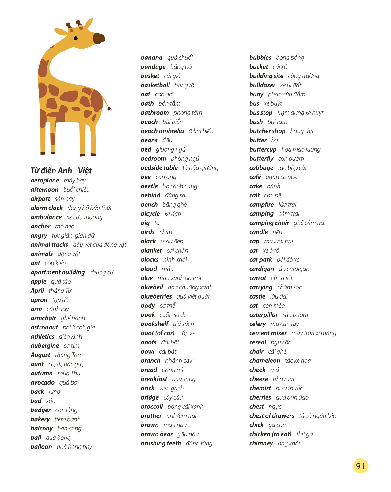 cẩm nang từ vựng tiếng anh cho trẻ em - Ảnh 16