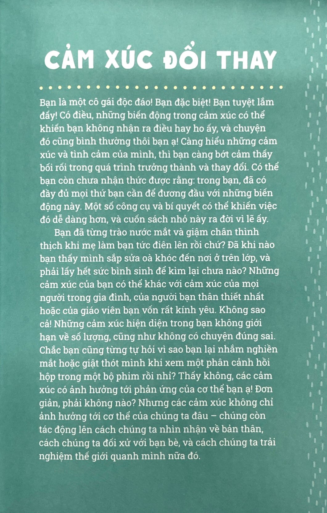 cẩm nang tuổi dậy thì - nâng niu cảm xúc - dành cho bạn gái - Ảnh 5