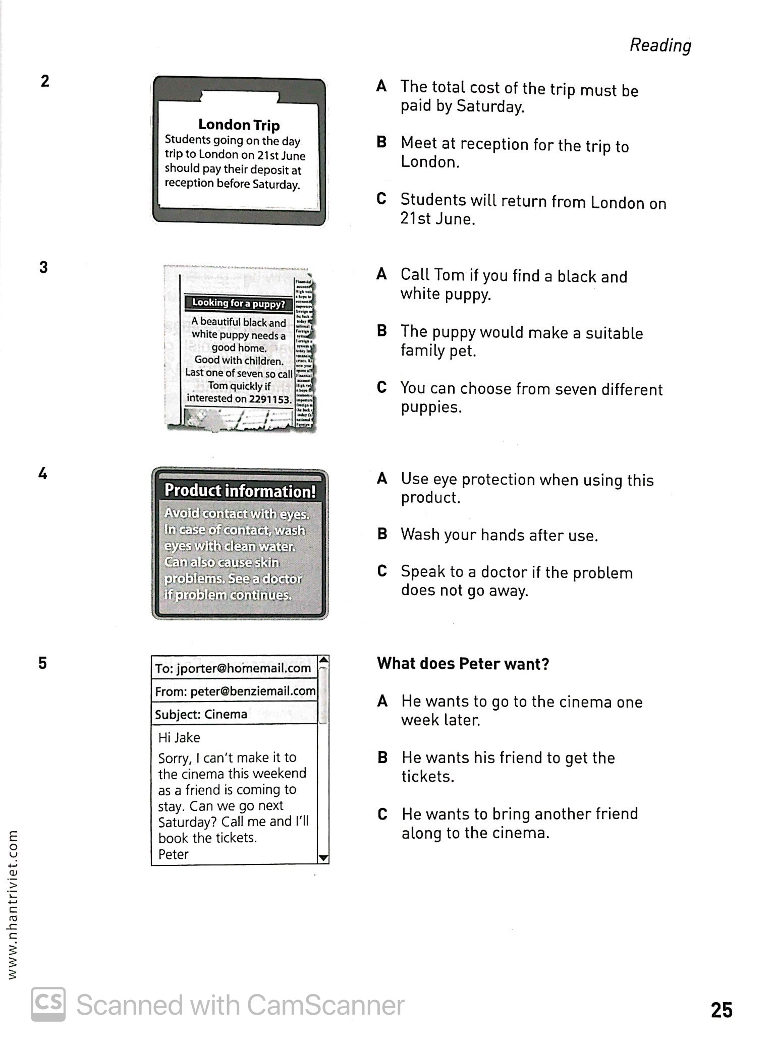 cambridge english preliminary four practice tests (+cd) - Ảnh 8
