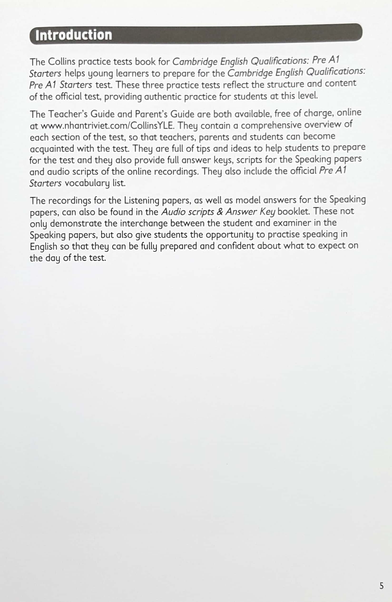 cambridge english qualifications - pre a1 starters (three practice test) (2018) - Ảnh 3