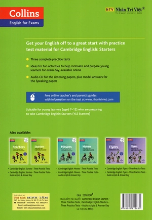 cambridge english starters three practice tests (+cd) + audio scripts & answer key (bộ) - Ảnh 3