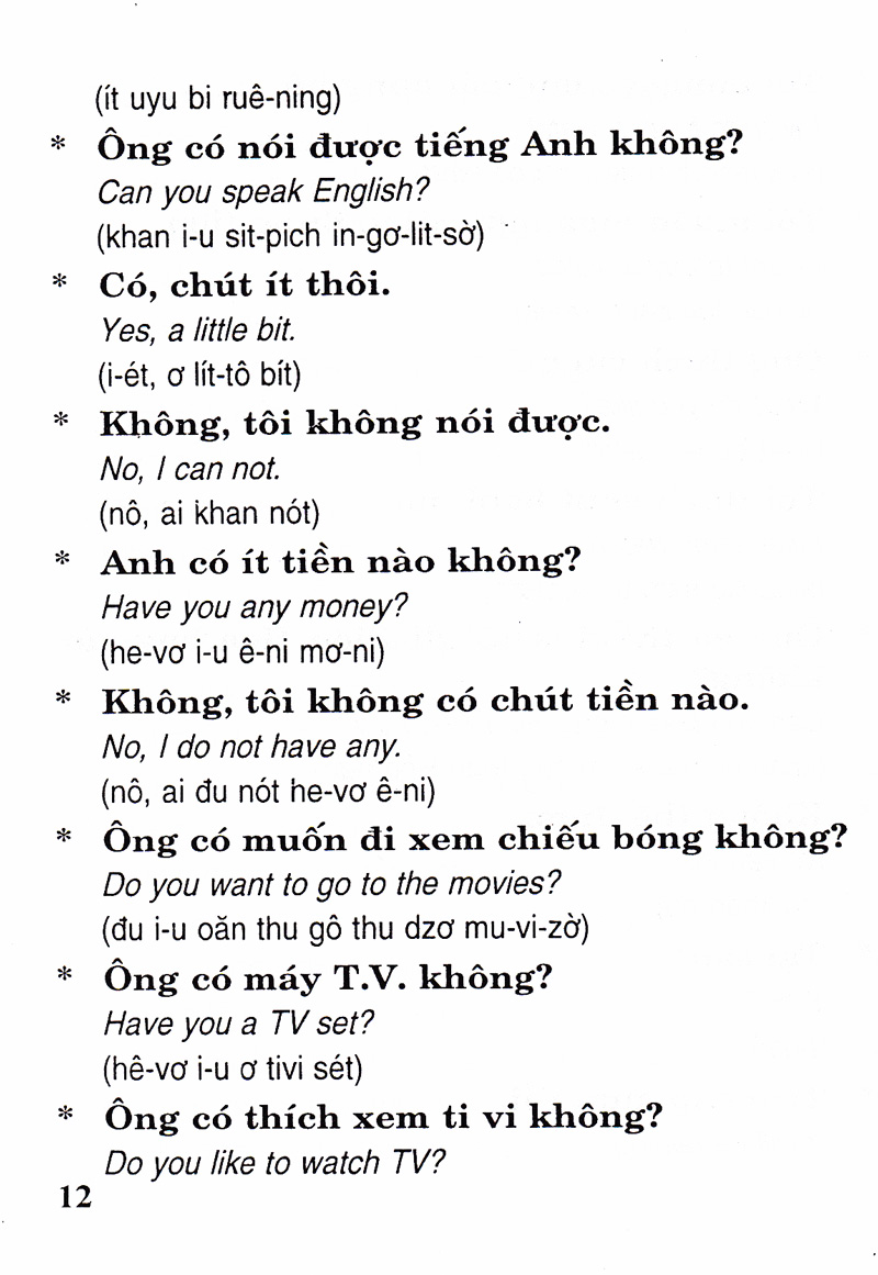căn bản đàm thoại tiếng anh (dành cho tài xế taxi, cyclo, honda ôm) - Ảnh 11