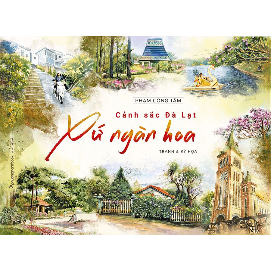 cảnh sắc đà lạt xứ ngàn hoa (tranh & ký họa) (bìa cứng) - Ảnh 2
