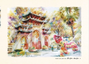 cảnh sắc phố thị sài gòn - chợ lớn (tranh & ký họa) (bìa cứng) - Ảnh 3