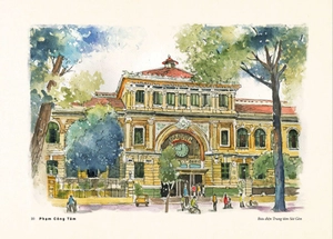 cảnh sắc phố thị sài gòn - chợ lớn (tranh & ký họa) (bìa cứng) - Ảnh 6