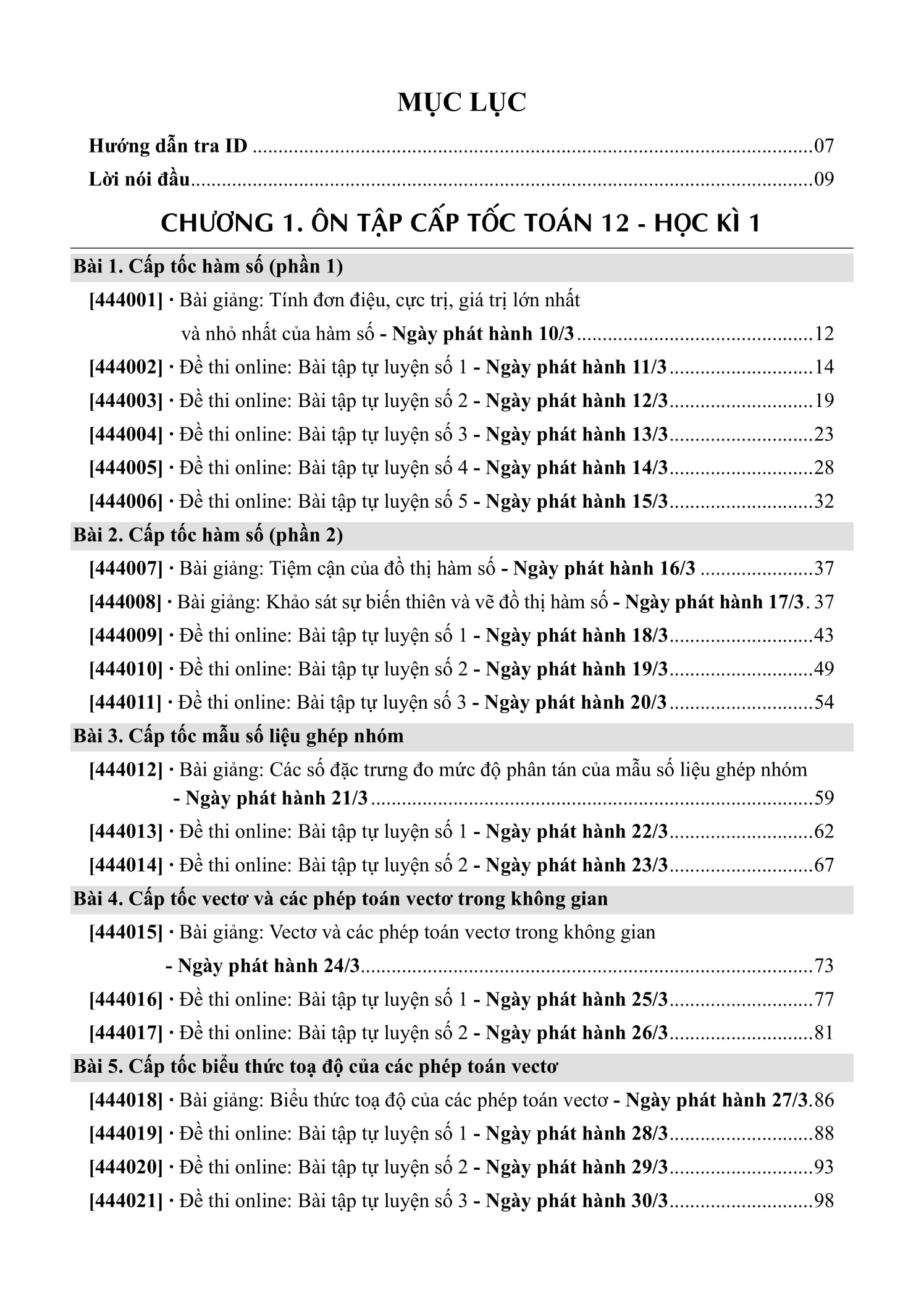 Cấp Tốc Tốt Nghiệp Phổ Thông - Môn Toán Học - Ảnh 2