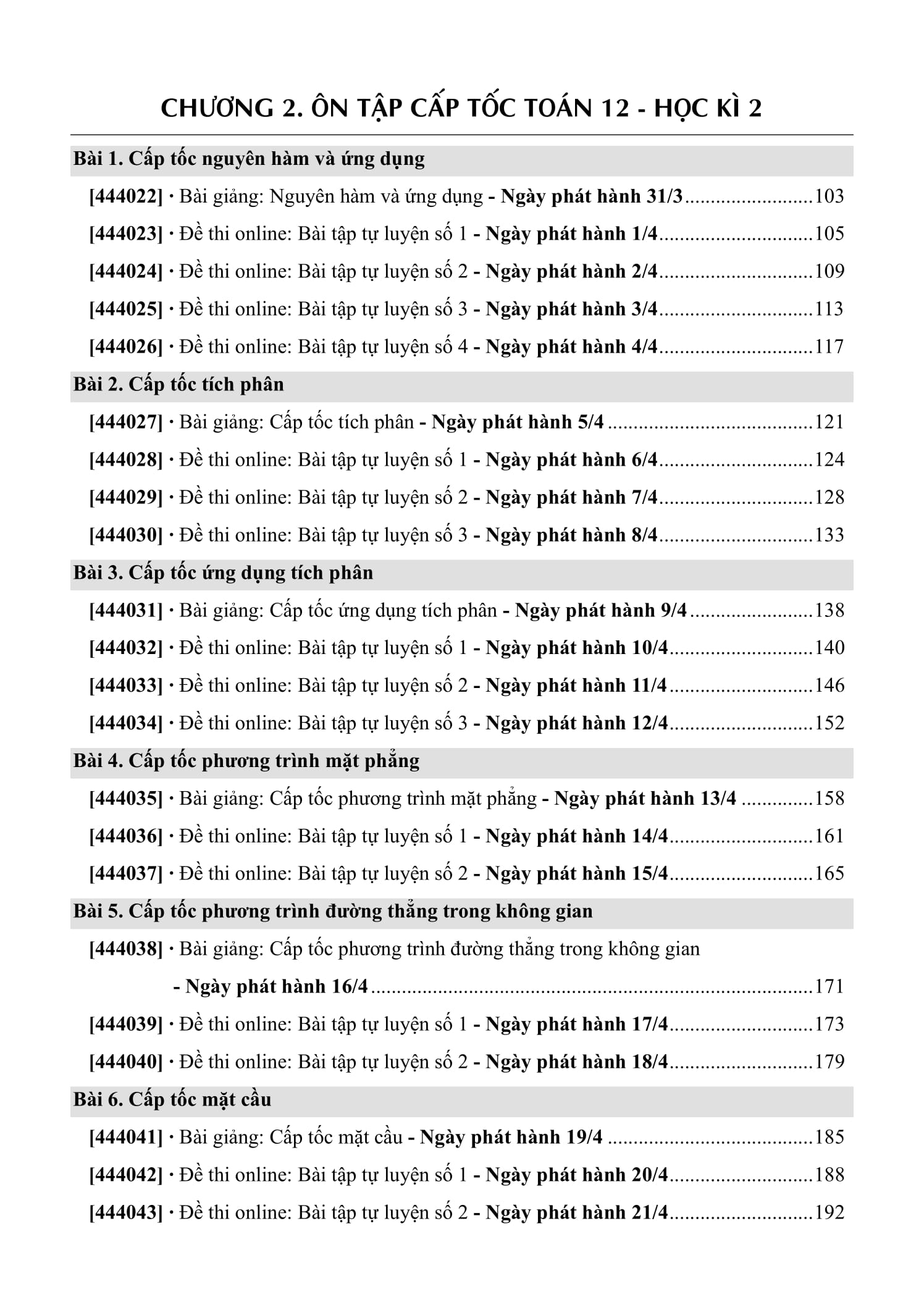Cấp Tốc Tốt Nghiệp Phổ Thông - Môn Toán Học - Ảnh 3