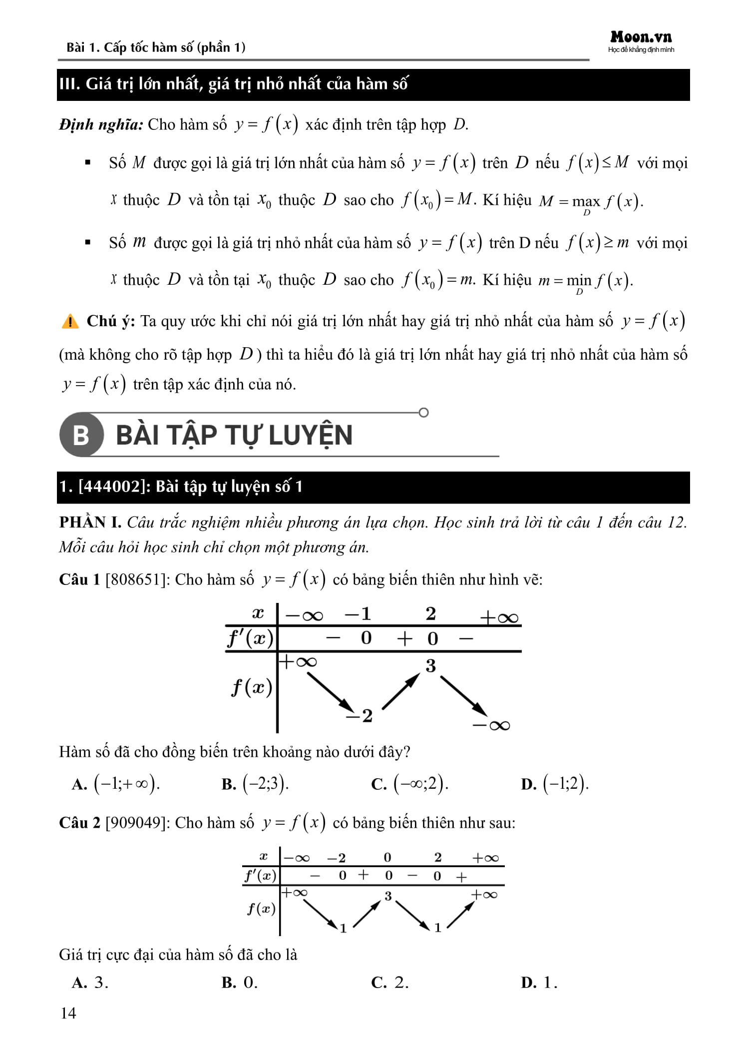 Cấp Tốc Tốt Nghiệp Phổ Thông - Môn Toán Học - Ảnh 8