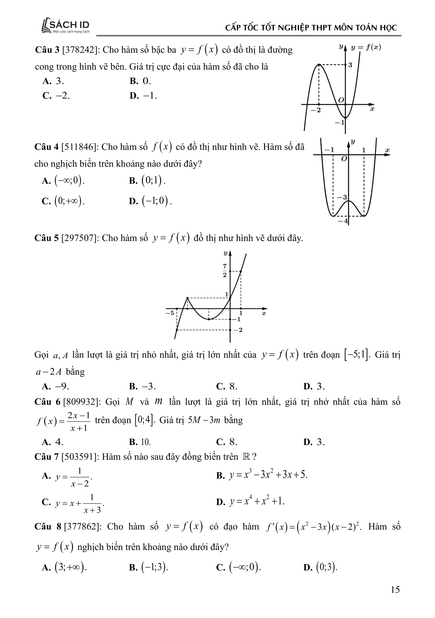 Cấp Tốc Tốt Nghiệp Phổ Thông - Môn Toán Học - Ảnh 9