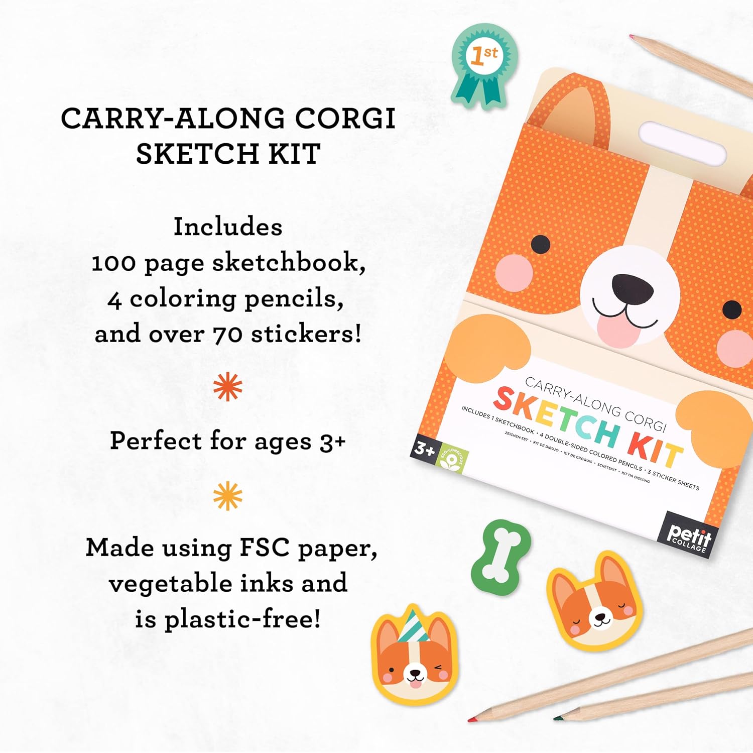Carry-Along Corgi Sketch Kit - Ảnh 4