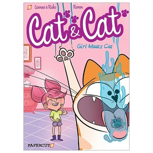 cat and cat #1: girl meets cat