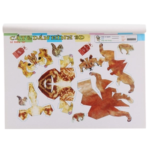 cắt dán hình 3d - bé khéo tay - bộ sáng tạo - Ảnh 6