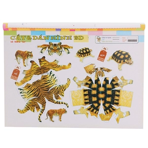 cắt dán hình 3d - bé khéo tay - bộ sáng tạo - Ảnh 7