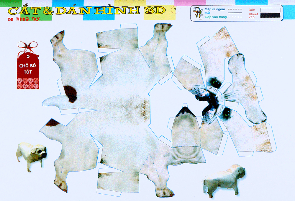 cắt dán hình 3d - bé khéo tay - bộ tư duy - Ảnh 10
