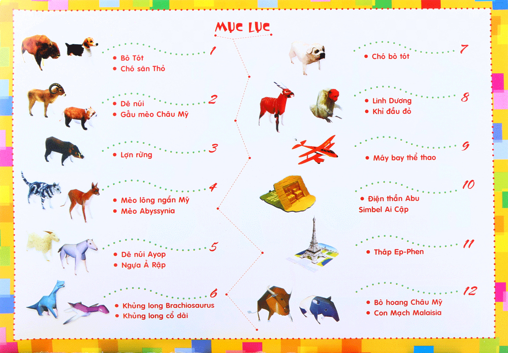 cắt dán hình 3d - bé khéo tay - bộ tư duy - Ảnh 3