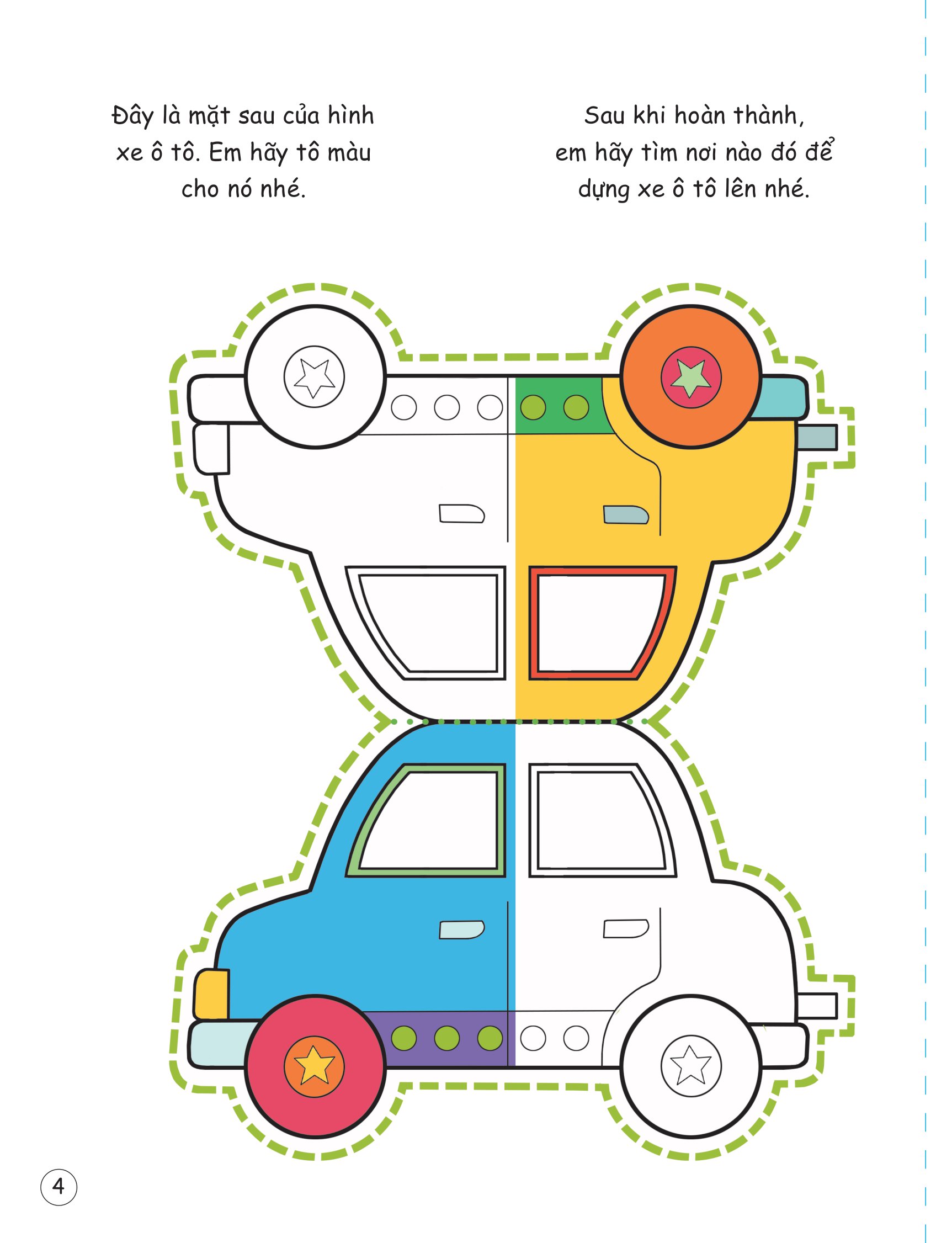 cắt, gấp, tô màu - các loại phương tiện - Ảnh 5