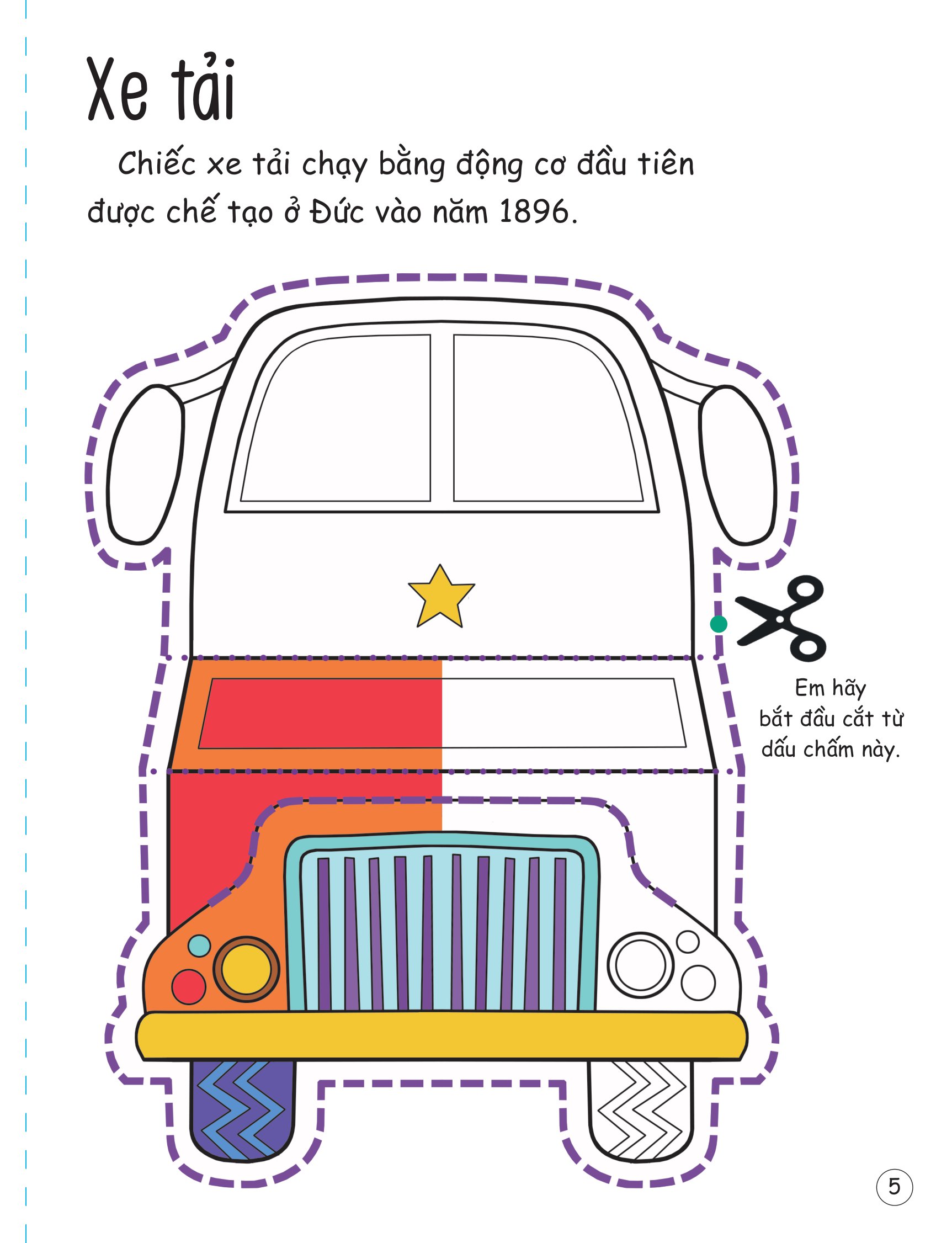 cắt, gấp, tô màu - các loại phương tiện - Ảnh 6