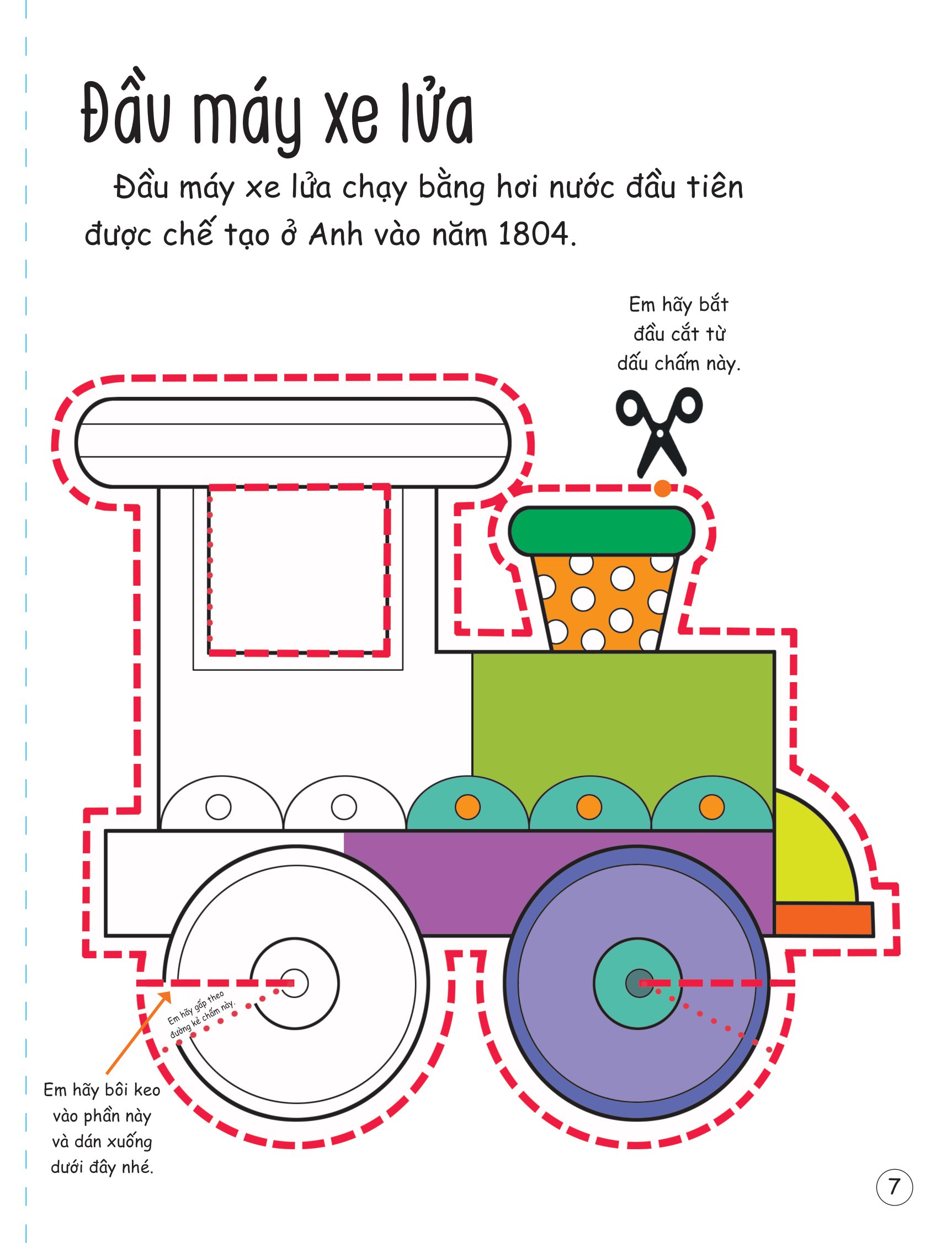 cắt, gấp, tô màu - các loại phương tiện - Ảnh 8