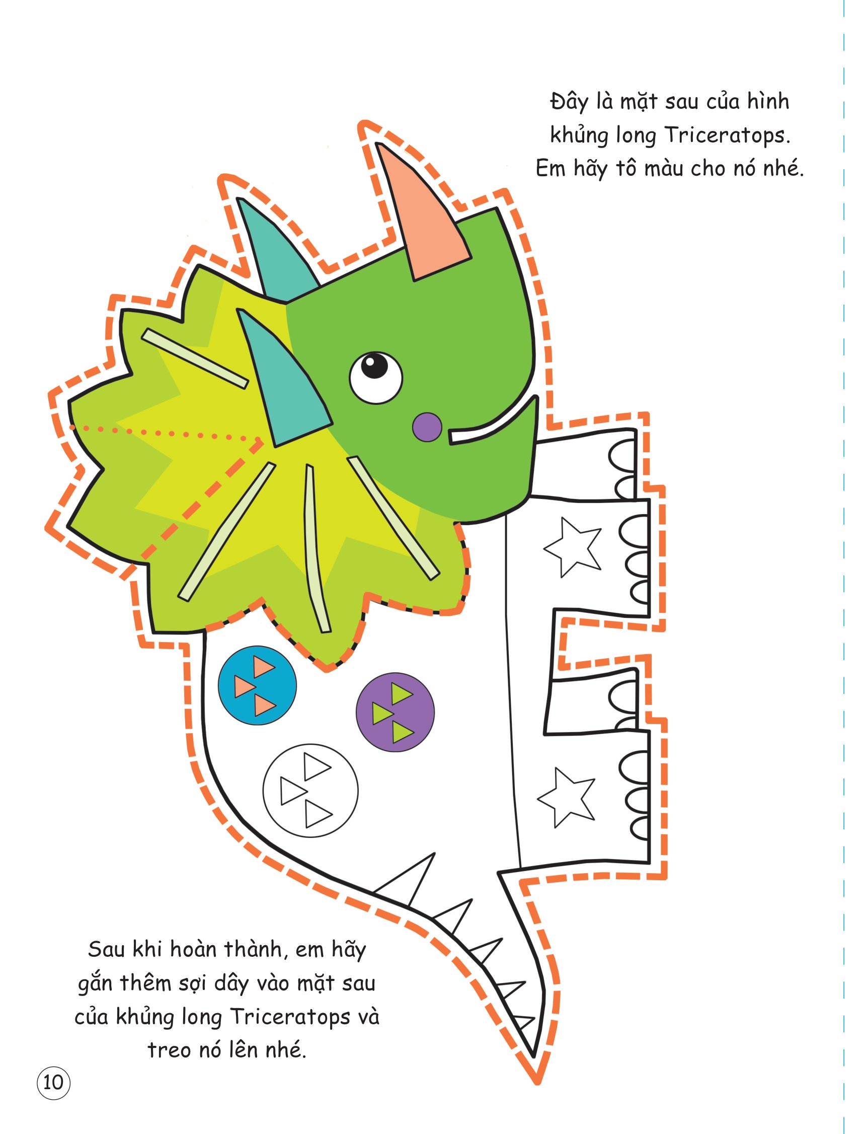cắt, gấp, tô màu - thế giới khủng long - Ảnh 11