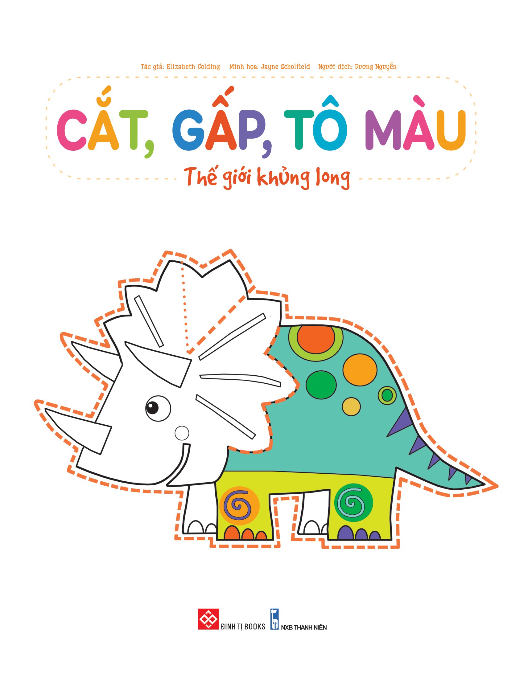 cắt, gấp, tô màu - thế giới khủng long - Ảnh 2